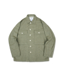 스웰맙(SWELLMOB) swellmob cotton heringbone utility jacket -olive-