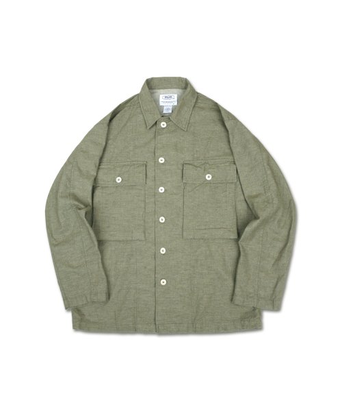 스웰맙(swellmob) swellmob cotton heringbone utility jacket -olive-