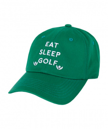 Eat Sleep Golf ballcap green