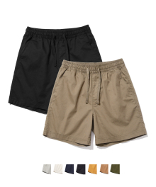 [2PACK] BASIC HALF PANTS (C100 30S트윌 풀밴딩 4부 쇼츠) (7COLOR) [LRAMCNH750P]