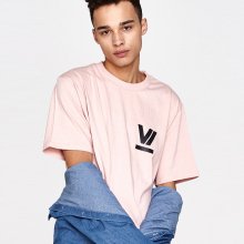 (UNISEX) 로마 빅로고 티셔츠 (핑크)