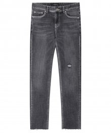 M#1281 beyond grey cutted crop jeans