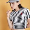 RS CLASSIC TONGUE STRIPE CROP TOP WH