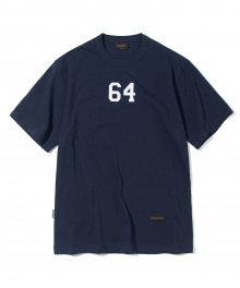 64 patch tee navy
