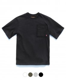 립 포켓 티셔츠 검정 LHST5041