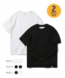 2PACK 반팔 티셔츠 White/Black