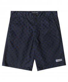 M#1300 reflective checker board shorts (black)