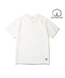 Henley Neck T-Shirt Off White