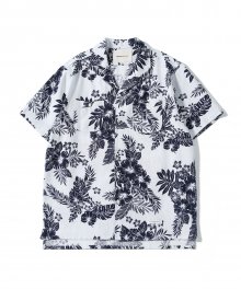 Flower n Leaf Hawaiian Shirts (White)