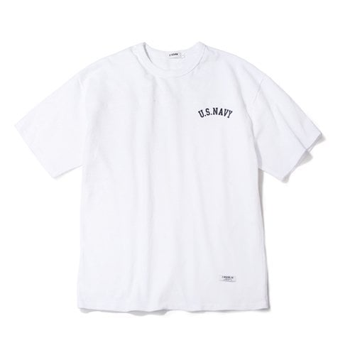 언로우(UNLOW) U.S.navy T-Shirts White - 19,600 | 무신사 스토어