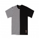 에잇볼륨(EIGHTVOLUME) EV Half Stripe Tee (Black)