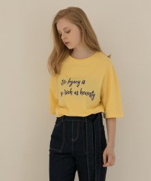 MG7S HONESTY LETTERING TEE (YELLOW)