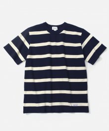 S/S 2COLOR STRIPE T-SHIRTS NAVY