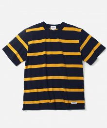 S/S 2COLOR STRIPE T-SHIRTS YELLOW
