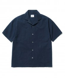 4pocket Open Collar Shirts Navy