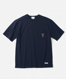 S/S SURF HENLEY NECK T-SHIRTS NAVY