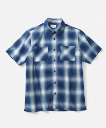 S/S OMBRE CHECK 2PK SHIRTS NAVY