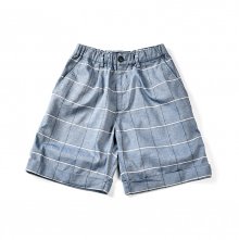 17SS EASY CASUAL SHORTS INDIGO PATTERN