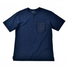 17SS POCKET HENLEY NECK T-SHIRT NAVY