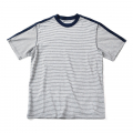 17SS STRIPE T-SHIRT GREY&NAVY STRIPE