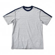 17SS STRIPE T-SHIRT GREY&NAVY STRIPE