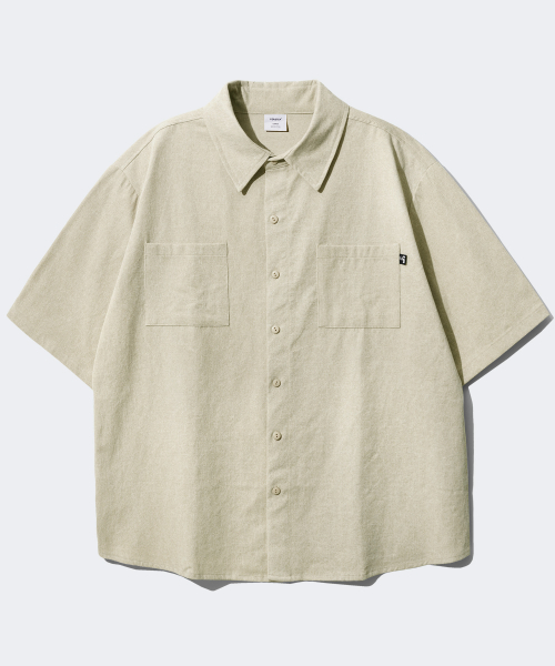 Свободная пигментированная футболка SMSS4079 Beige