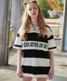 STRIPE COLLARED T-SHIRTS_BLACK