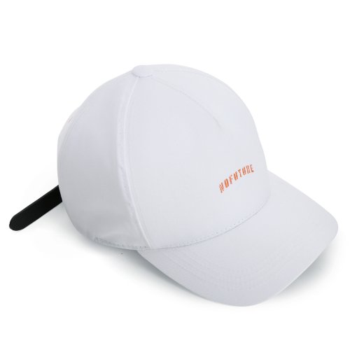 블레디션(bledition) 4패널 레더 스트랩백 화이트