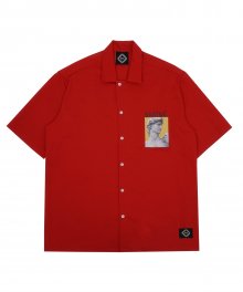 T37S PRINTING POCKET POINT SHIRTS (RED)