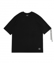 T37S TWO STRAP SLEEVE TEE (BLACK)