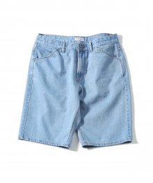 Summer Denim Easy Shorts (Bleach Indigo)