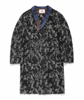 JAQUARD ROBE COAT [NAVY]