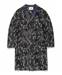 JAQUARD ROBE COAT [NAVY]