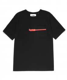 WRIST BAND TEE [BLACK]