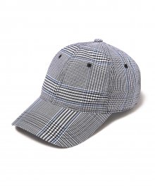 PLAID CHECKERED BALL CAP [WHITE]