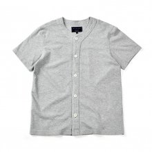 17SS BASEBALL JERSEY STYLE CROPPED SHIRT GREY