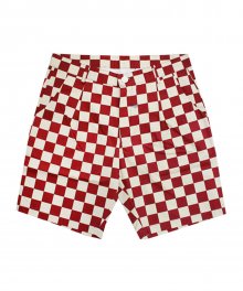 Half Shorts  - White&Red