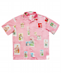 Baseballcard Silk shirts - Pink