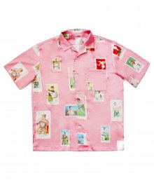 Baseballcard Silk shirts - Pink