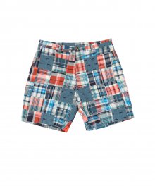 Patchwork Shorts (Blue)