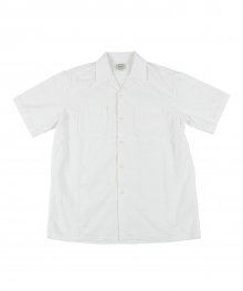 Seersucker Short Sleeve Shirts (White)