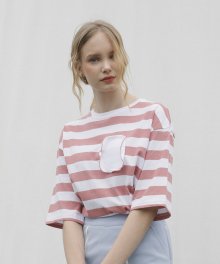 circle stripe T-shirts_pink