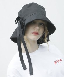 ribbon bucket hat_black