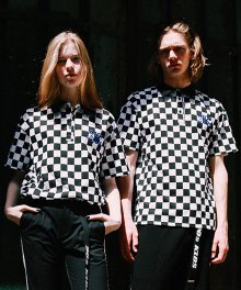 유니섹스 체스 90 카라 티셔츠 블랙