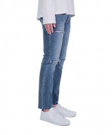 AYC Medium Wash Destroyed Jeans 1705 (Cropped ver.) / 아영상사 중청 디스 크롭진 1705