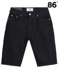 86RJ-1715 black denim shorts