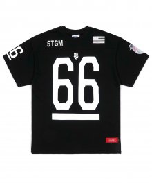 K.SWISS X STIGMA 66 OVERSIZED FOOTBALL T-SHIRTS BLACK