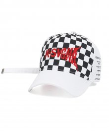 K.SWISS X STIGMA CHECKER TRUCKER CAP WHITE