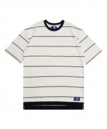 DC7S HORIZONTAL STRIPE TEE (WHITE)