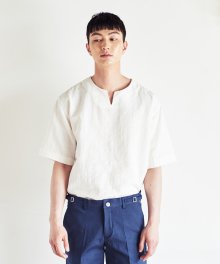 LINEN HALF SLEEVE WHITE